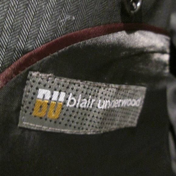 BLAIR UNDERWOOD mens 42R Dark Gray 2-button SPORT COAT Jacket Blazer - Picture 2 of 5